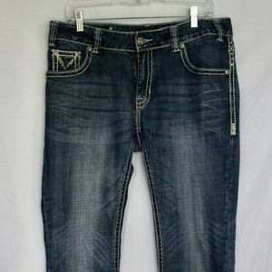 Rock & Roll Cowgirl Denim Womens Jeans "Boyfriend" 30x32